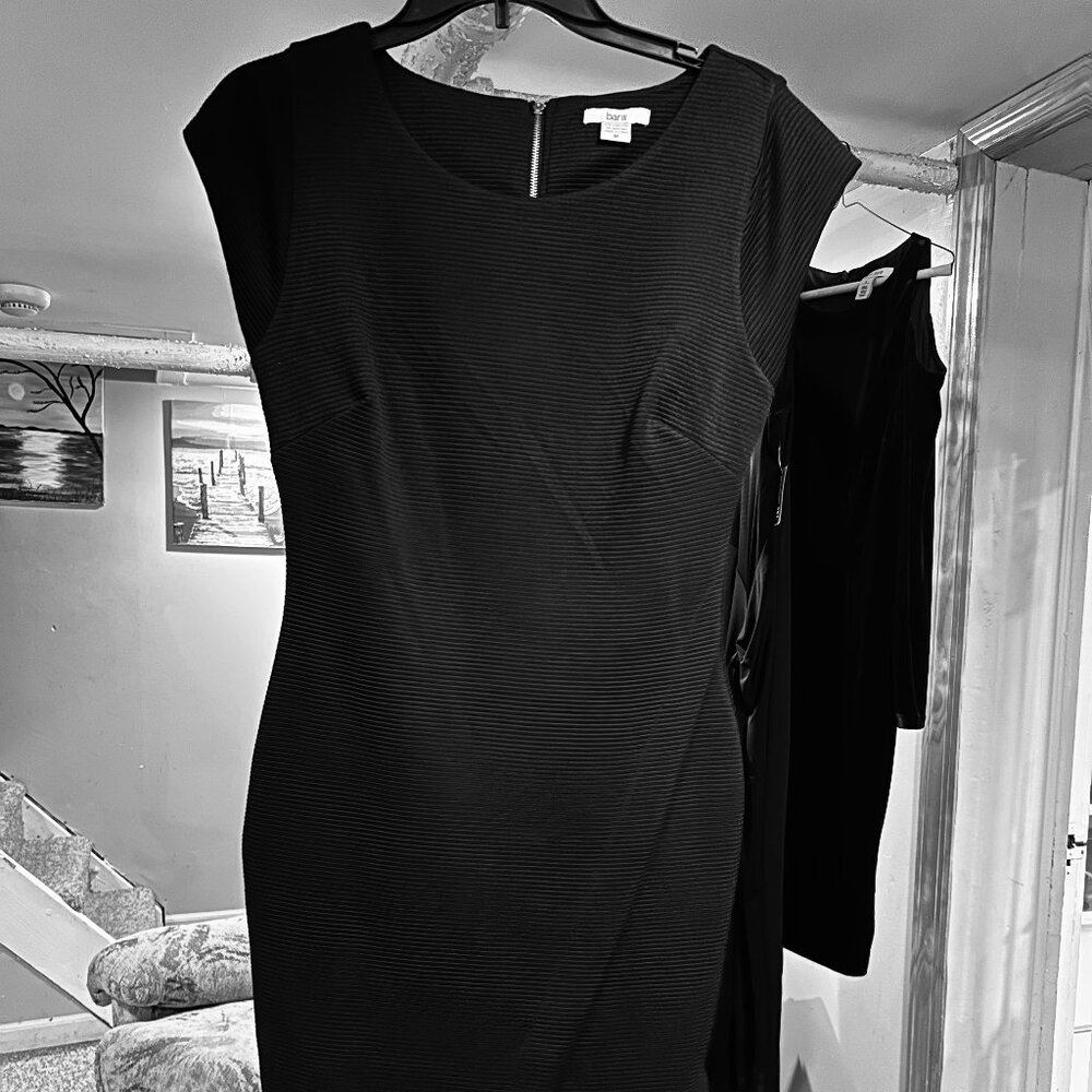 NWOT, Bar III Bodycon Black ribbed dress, Size Medium